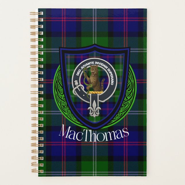 Agenda MacThomas Scottish Clan Tartan & Crest (Anverso)