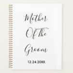 Agenda Madre De Los Bodas De Groom Simple Favor De Regalo<br><div class="desc">'Madre del novio' impreso en un texto hermoso y elegante,  este es un regalo perfecto o un favor de fiesta para la madre del novio. Puede personalizar cambiando el texto como desee.</div>