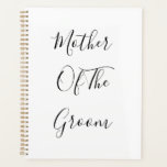 Agenda Madre De Los Bodas Groom Elegante Favor De Regalo<br><div class="desc">'Madre del novio' impreso en un texto hermoso y elegante,  este es un regalo perfecto o un favor de fiesta para la madre del novio. Puede personalizar cambiando el texto como desee.</div>