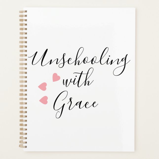 Agenda Madre desescolarizada Grace Hearts (Anverso)