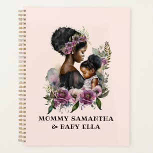 Agenda Madre floral y bebé personalizados (3)