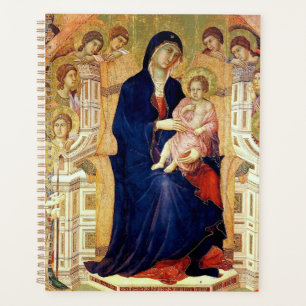 Agenda Maestà, detalle de Madonna y niño en el trono
