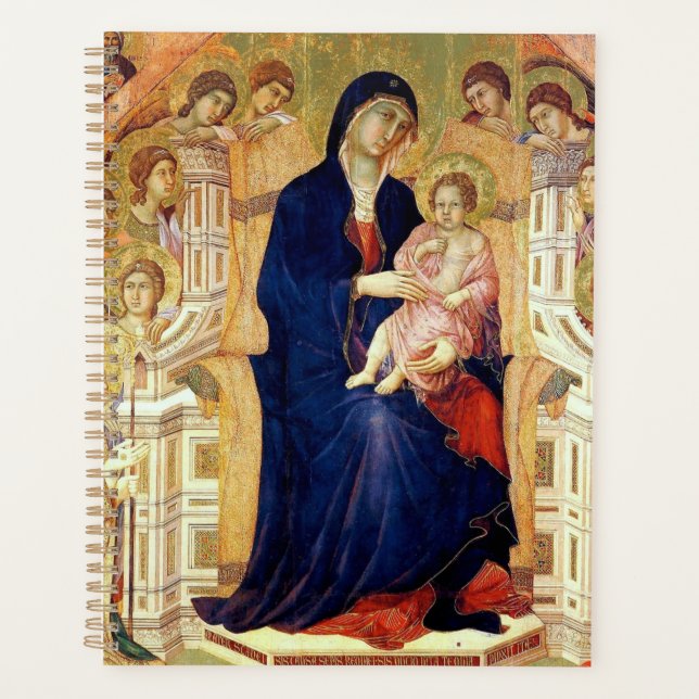 Agenda Maestà, detalle de Madonna y niño en el trono (Anverso)