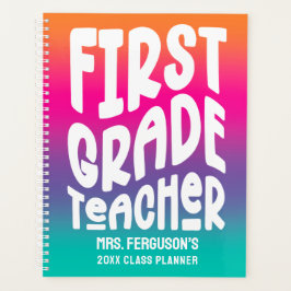 Agenda Maestra de 1er Grado Clase Colorida Ombre