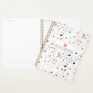 Agenda Maestra de Apple Rosa Terrazzo