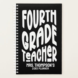 Agenda Maestra de Cuarto Grado Tipografía Minimalista