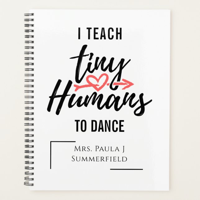 Agenda Maestra de danza personalizada Inspiradora (Anverso)