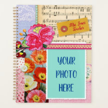 Maestra de escuela de arte casero con fotografía d