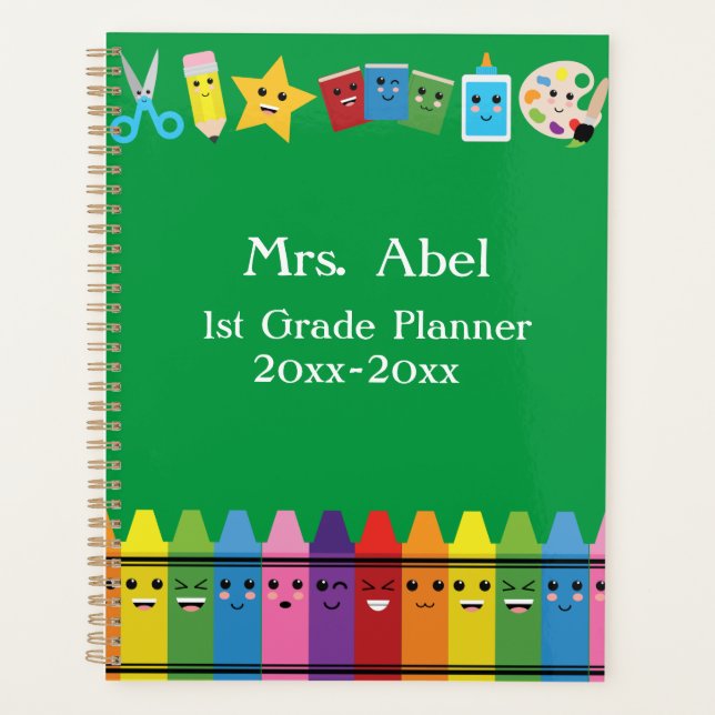 Agenda Maestra elemental Kawaii (Anverso)