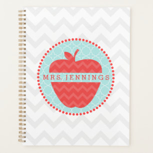 Agenda Maestra personalizada Chevron Apple Quatrefoil