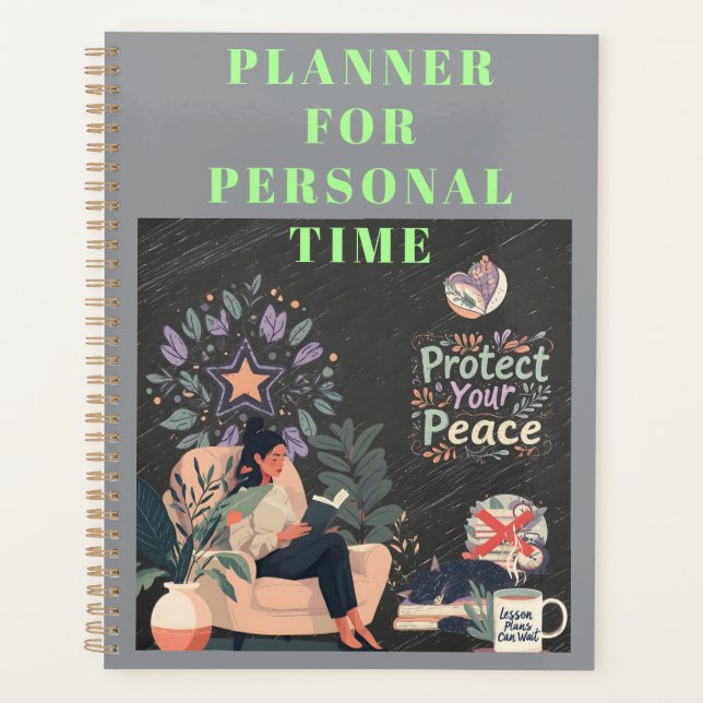 Agenda Maestro de autocuidado tranquilo de vuelta a la es (Anverso)