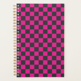 Agenda Magenta and smoke checkerboard pattern