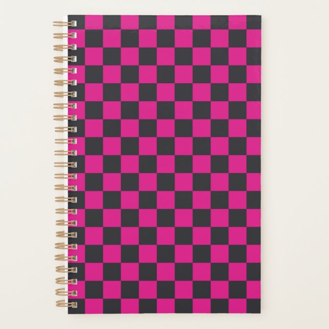 Agenda Magenta and smoke checkerboard pattern (Anverso)