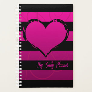 Agenda Magenta y Corazón Negro