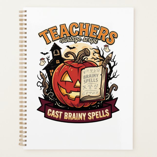 Agenda Magia Cerebral de Profesor de Halloween (Anverso)