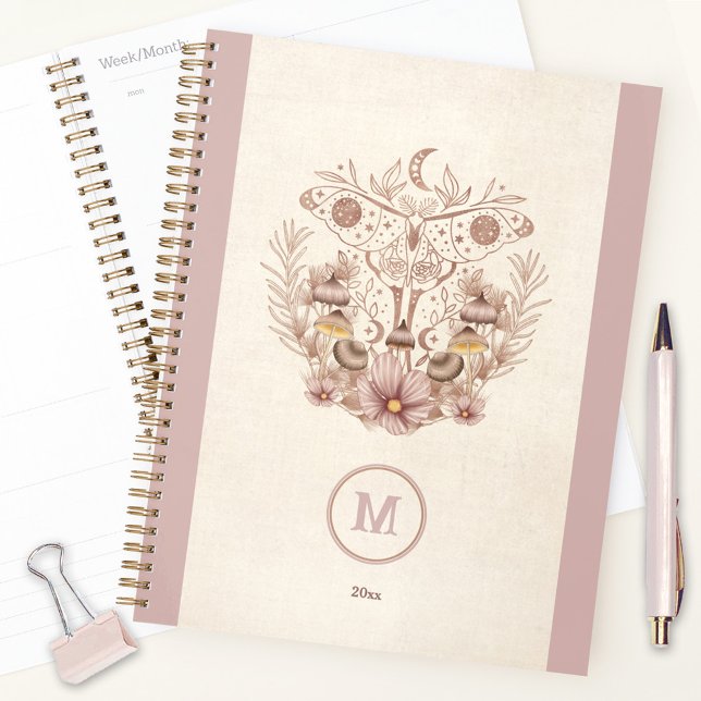 Agenda Magical Celestial Mushroom Moth Moon Boho (Magical Celestial Mushroom Moth Moon Boho Planner)