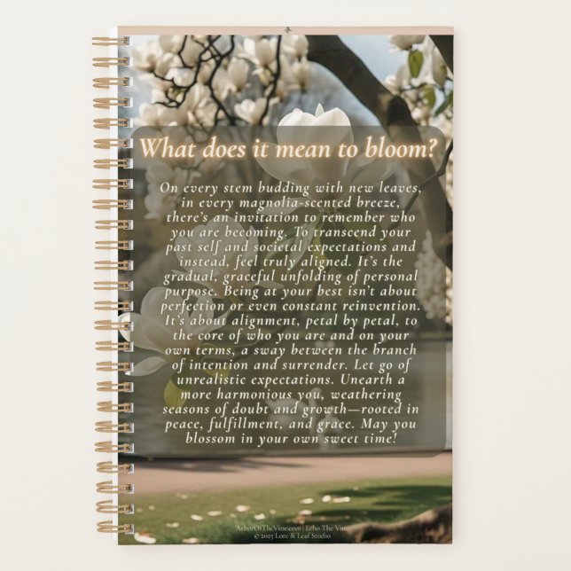 Agenda Magnolia Blooms Planner (Anverso)