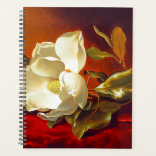 Agenda Magnolia en Terciopelo Rojo Martin Johnson Heade
