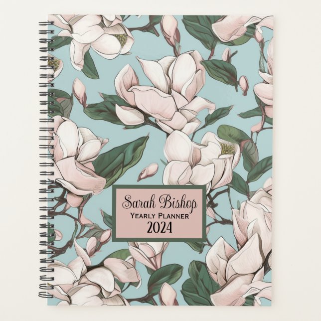 Agenda Magnolia Tree Personalizado Yearly Planner Hardcov (Anverso)