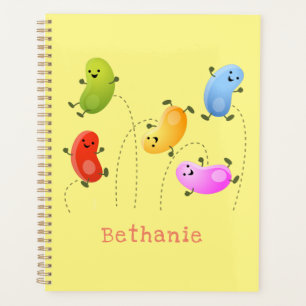 Agenda Malas judías felices saltando ilustracion personal