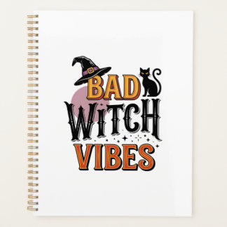 Agenda Malas Vibras de Bruja Diseño de Camiseta Vintage d