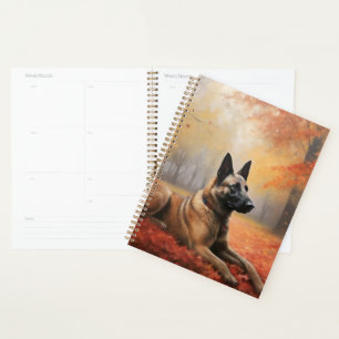 Agenda Malinois Belga en Otoño Hojas Caídas Inspiran