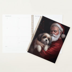 Agenda Malti Tzu con Santa Claus Navidad Festiva