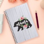 Agenda Mama Bear Elegante Flores Rústicas Florales<br><div class="desc">Celebra la maternidad con este elegante planificador floral y floral "Mama Bear". Perfecto para las madres que aman los diseños elegantes e inspirados en la naturaleza, este planificador combina encanto rústico con funcionalidad práctica. Las hermosas obras de arte floral y el motivo "Mama Bear" le dan un toque de calidez...</div>