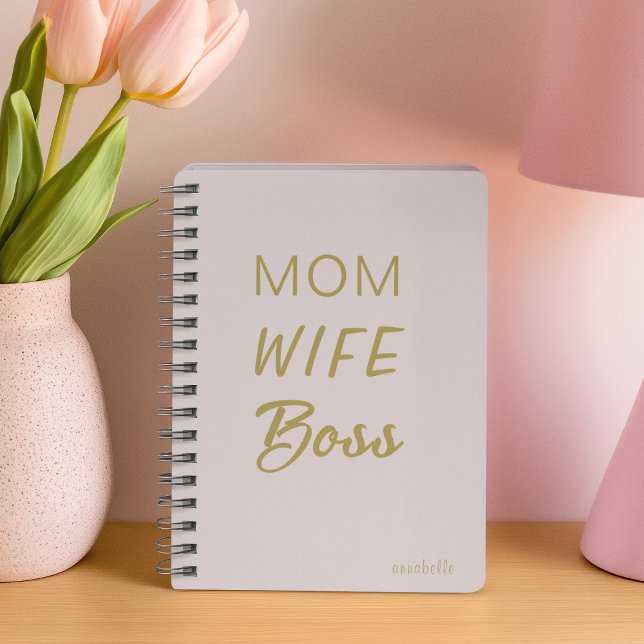 Agenda Mamá esposa jefe cita el guión rosado y dorado de  (Subido por el creador)