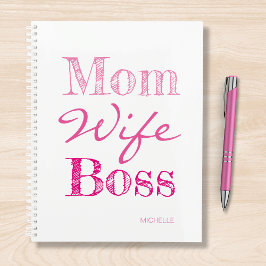 Agenda Mamá Esposa Jefe Tipografía Añadir tu nombre