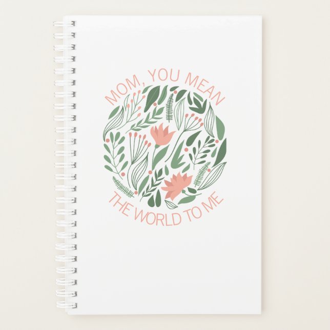 Agenda Mamá, ¿quieres decir el mundo para mí, planificado (Anverso)