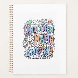 Agenda Mamá Unicornio Energía Kawaii Diseño Vectorial_1