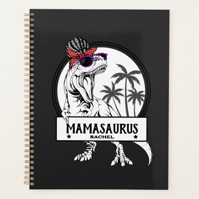 Agenda Mamasaurio Mamá T rex Dino Divertido Nombre Person (Anverso)
