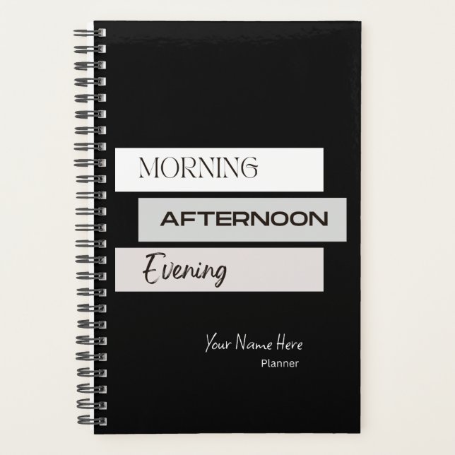 Agenda Mañana Por La Tarde Planner De La Noche (Anverso)