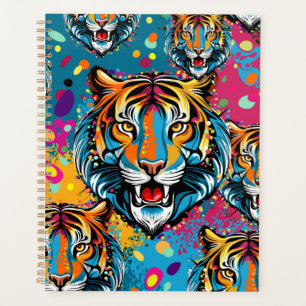 Agenda Manchas de pintura de colores de arcoíris de cabez