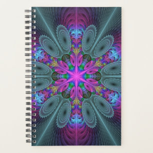 Agenda Mandala Colorido y llamativo arte fractal Kaleidos