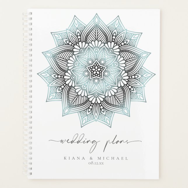 Agenda Mandala Lace Boda Lt. Blue ID968 (Anverso)