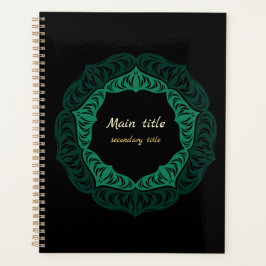 Agenda Mandalas de flores verdes