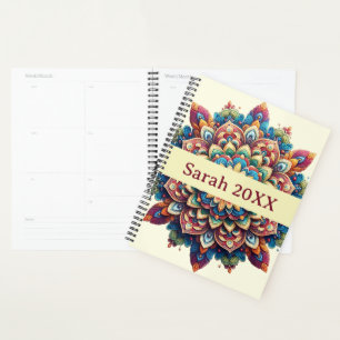 Agenda Mandalas Modernas Simples Lindas Coloridas