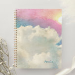 Agenda Manifestación de nubes rosadas personalizados<br><div class="desc">Personalizado Pink y Blue Sky con nubes mágicas,  ideal para manifestar y afirmar la realidad del sueño.</div>