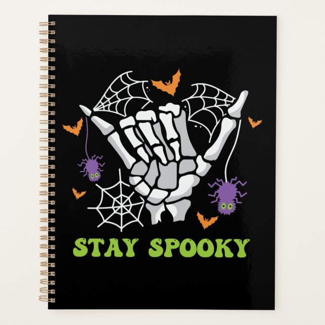 Agenda Mano de esqueleto de Stay Spooky Halloween (Anverso)