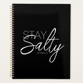 Agenda Mantente Salada Tipografía Versículo Bíblico Negro