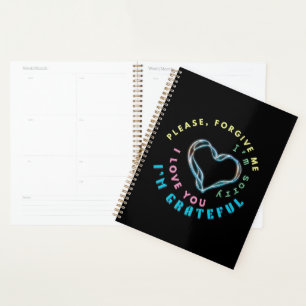Agenda Mantra curadora de Ho'oponopono - Espiritual azul 
