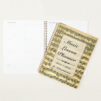 Agenda Manual editable de manuscrito de lección de música