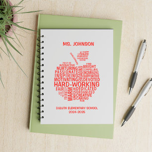 Agenda Manzana de la tipografía de aprecio de profesores