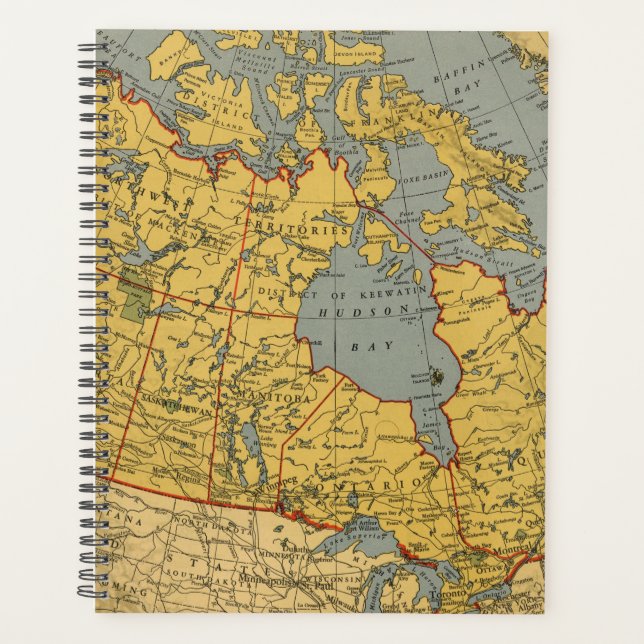 Agenda Mapa antiguo de Canadá (Anverso)