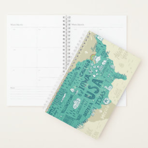 Agenda Mapa de Doodle de Estados Unidos