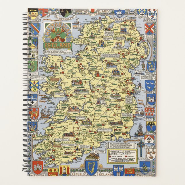 Agenda Mapa de Irlanda histórica (Anverso)