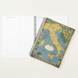 Agenda Mapa de Italia con Ciudad del Vaticano
