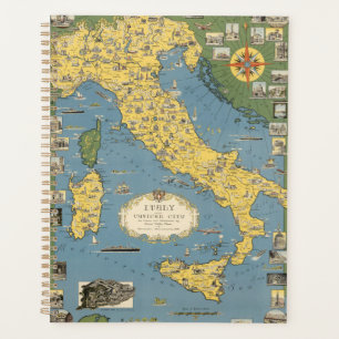 Agenda Mapa de Italia con Ciudad del Vaticano
